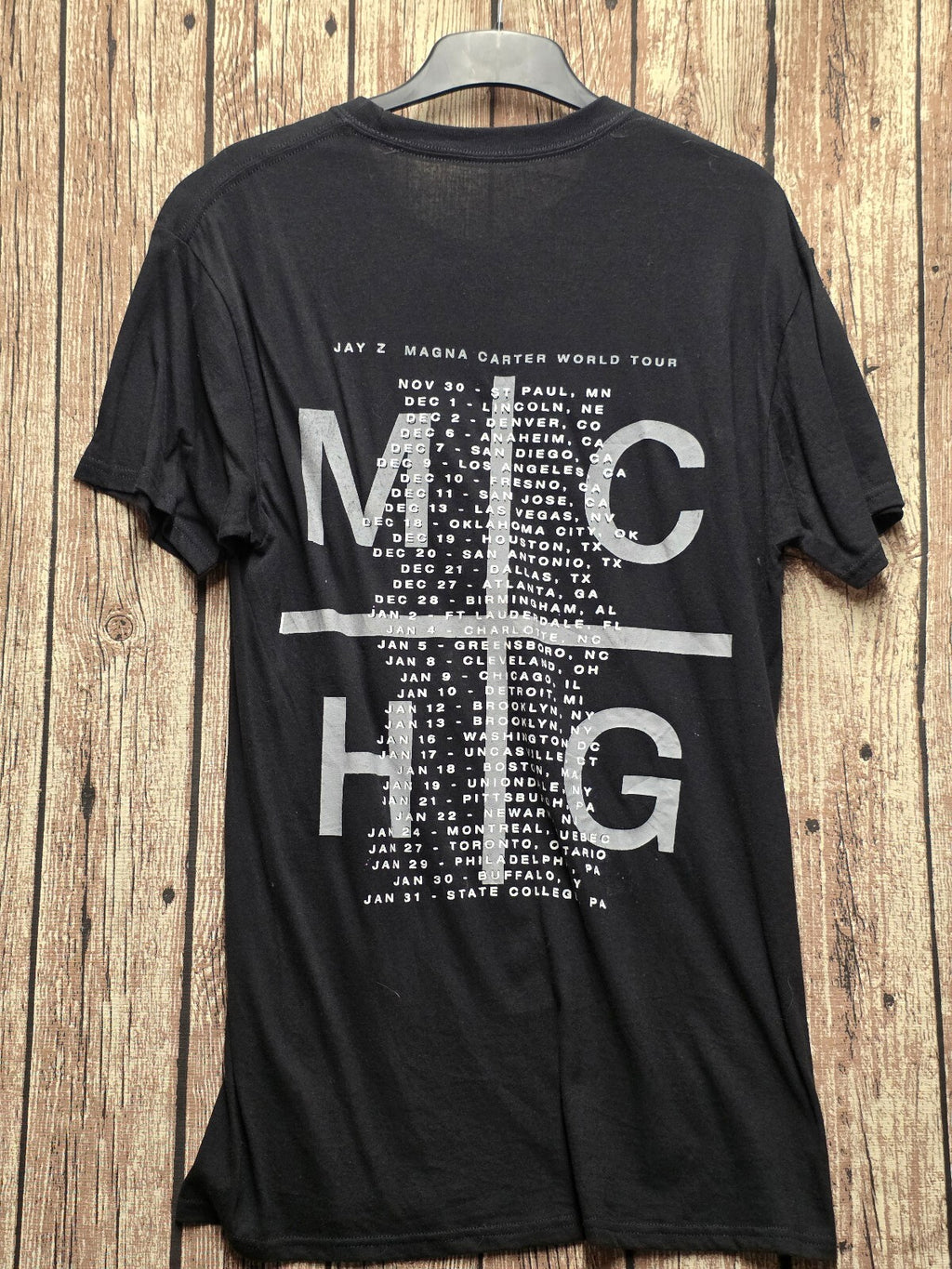 Jay Z Magna Carter World Tour T Shirt Black BSCL19