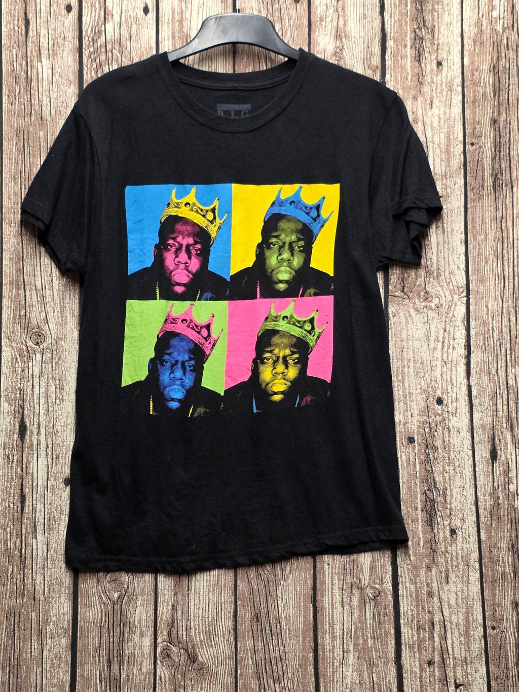 Notorious B.I.G. Crown Graphic T Shirt Black BSCL32