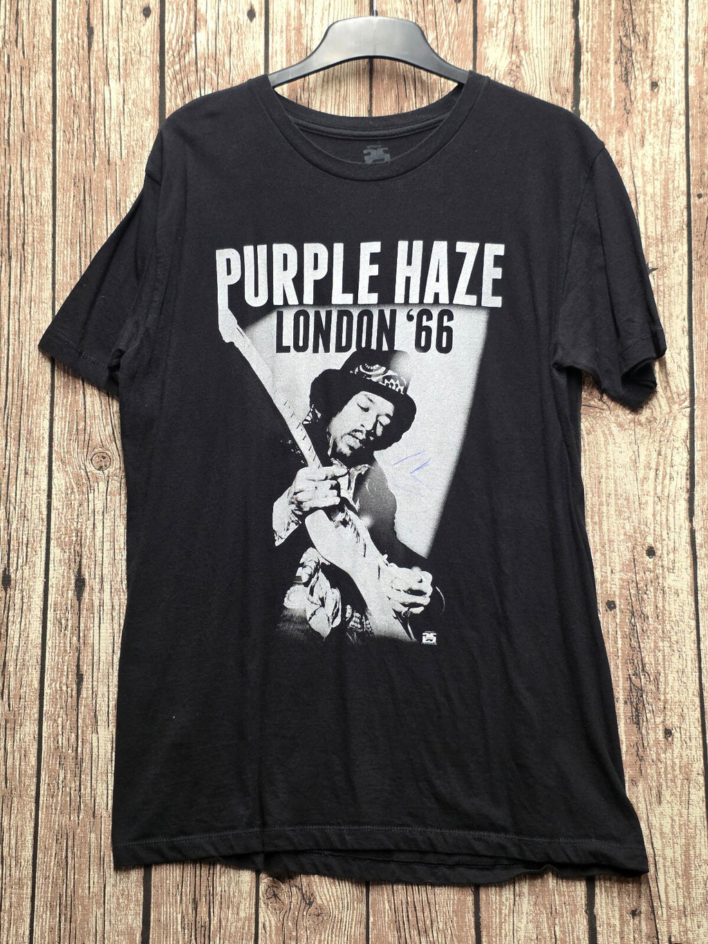 Jimi Hendrix Purple Haze London 66 T Shirt Black BSCL34