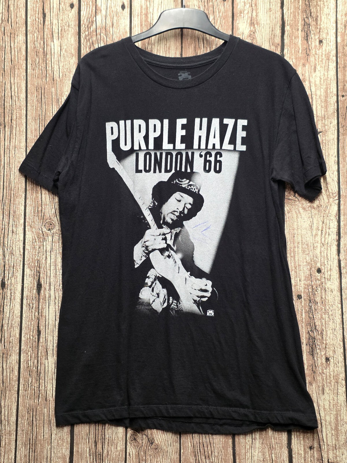 Jimi Hendrix Purple Haze London 66 T Shirt Black BSCL34