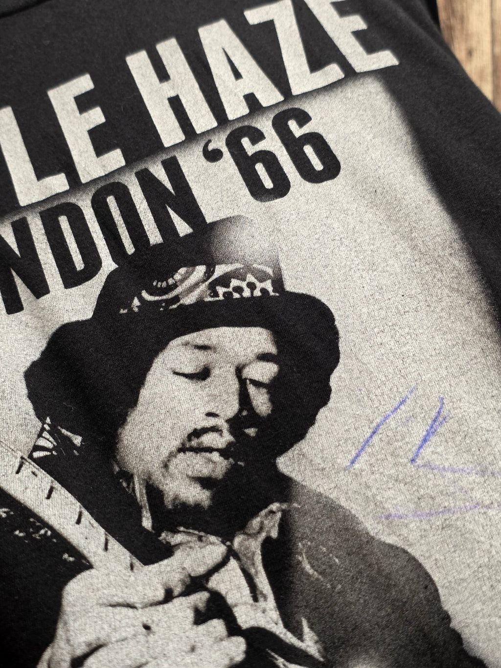 Jimi Hendrix Purple Haze London 66 T Shirt Black BSCL34
