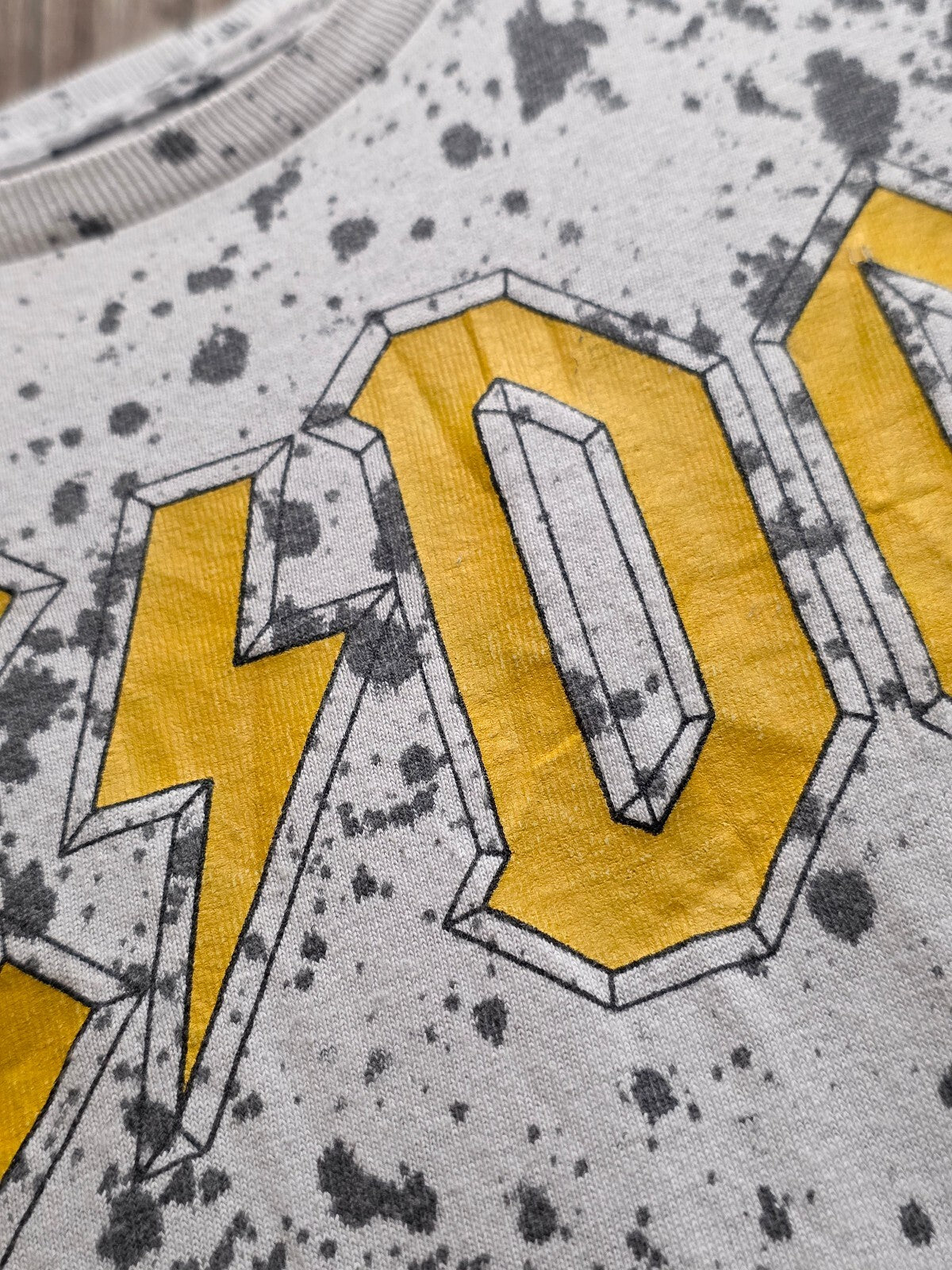AC DC Graphic T Shirt Grey Splatter S/CH BSCL38