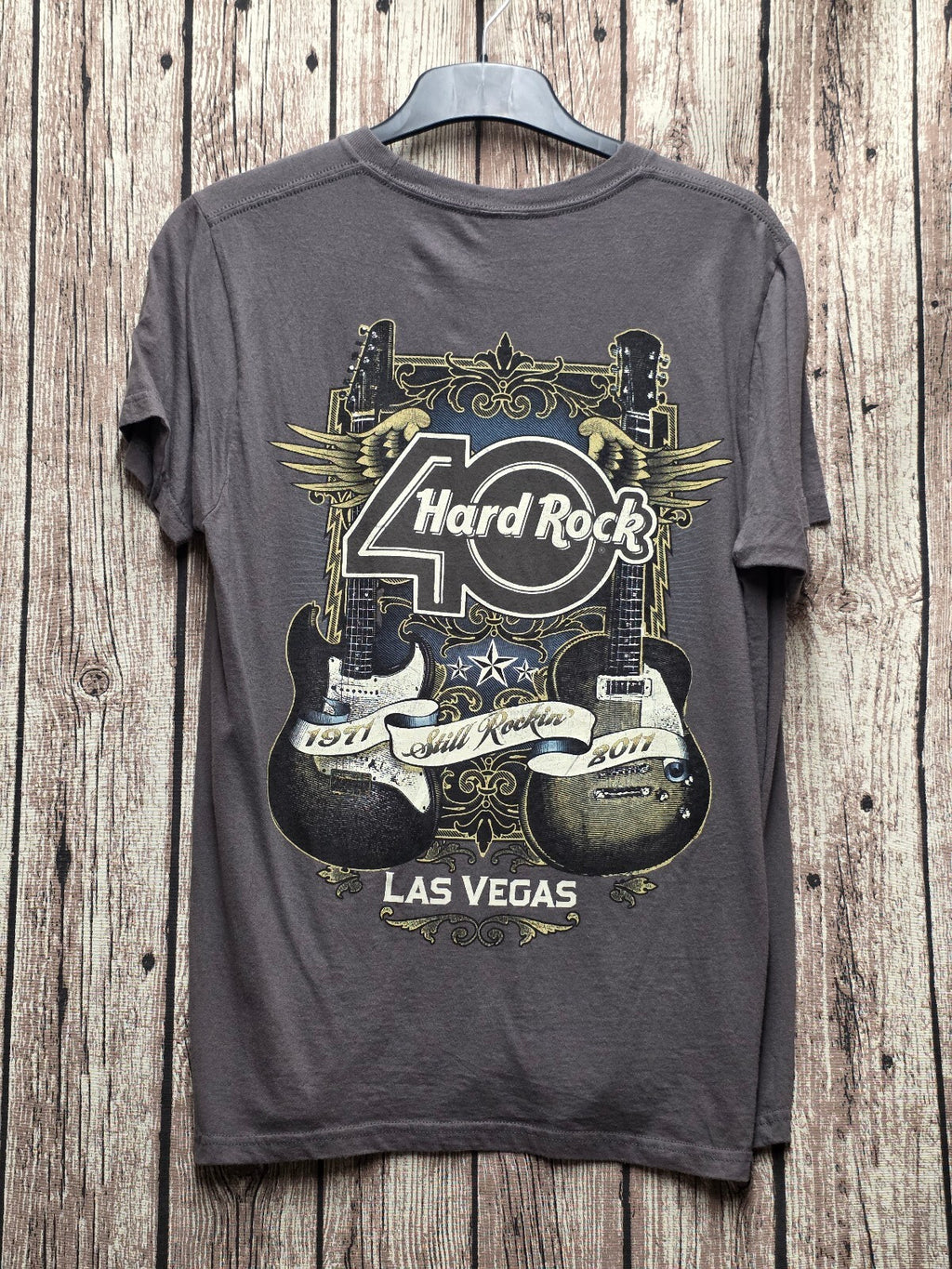 Hard Rock 30th Anniversary Las Vegas T Shirt Grey BSCL44