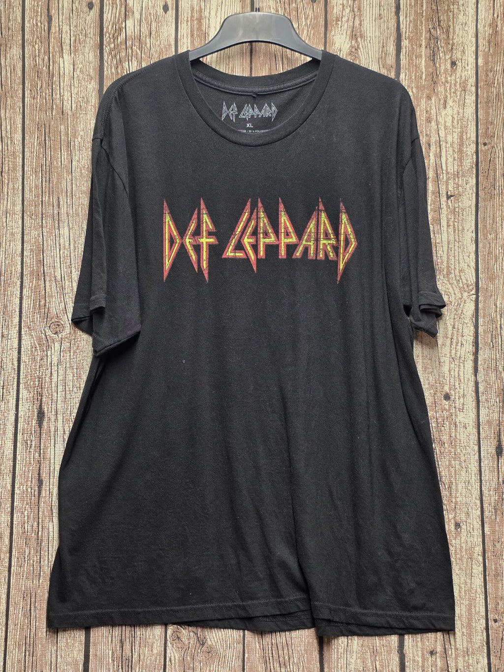 Def Leppard Graphic T Shirt Black XL BSC L57