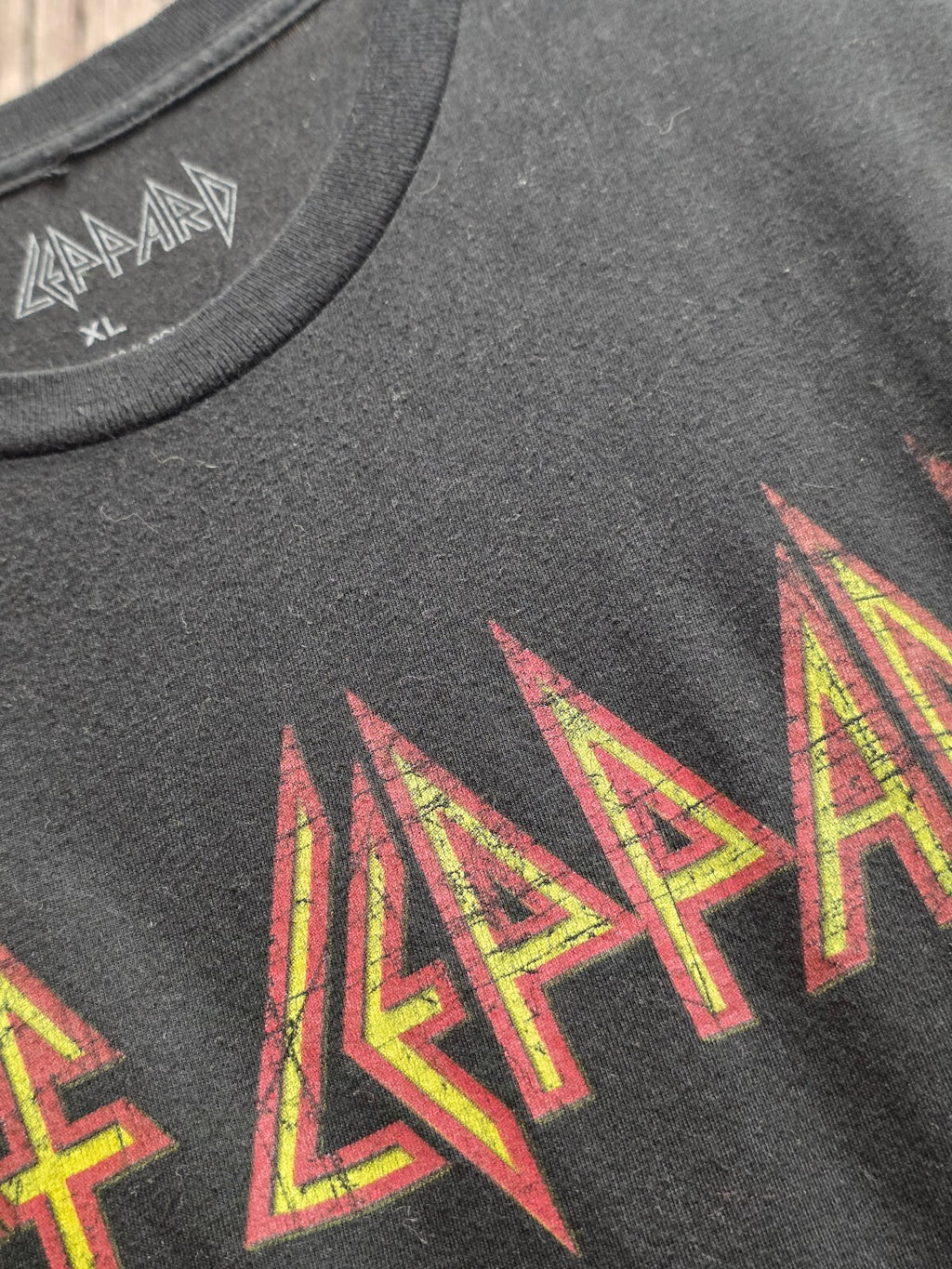 Def Leppard Graphic T Shirt Black XL BSC L57