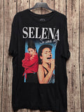 Selena Si Una Vez Graphic T Shirt Black 2XL BSC L61