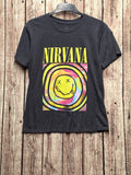 Nirvana Smiley Graphic T Shirt Charcoal BSC L73