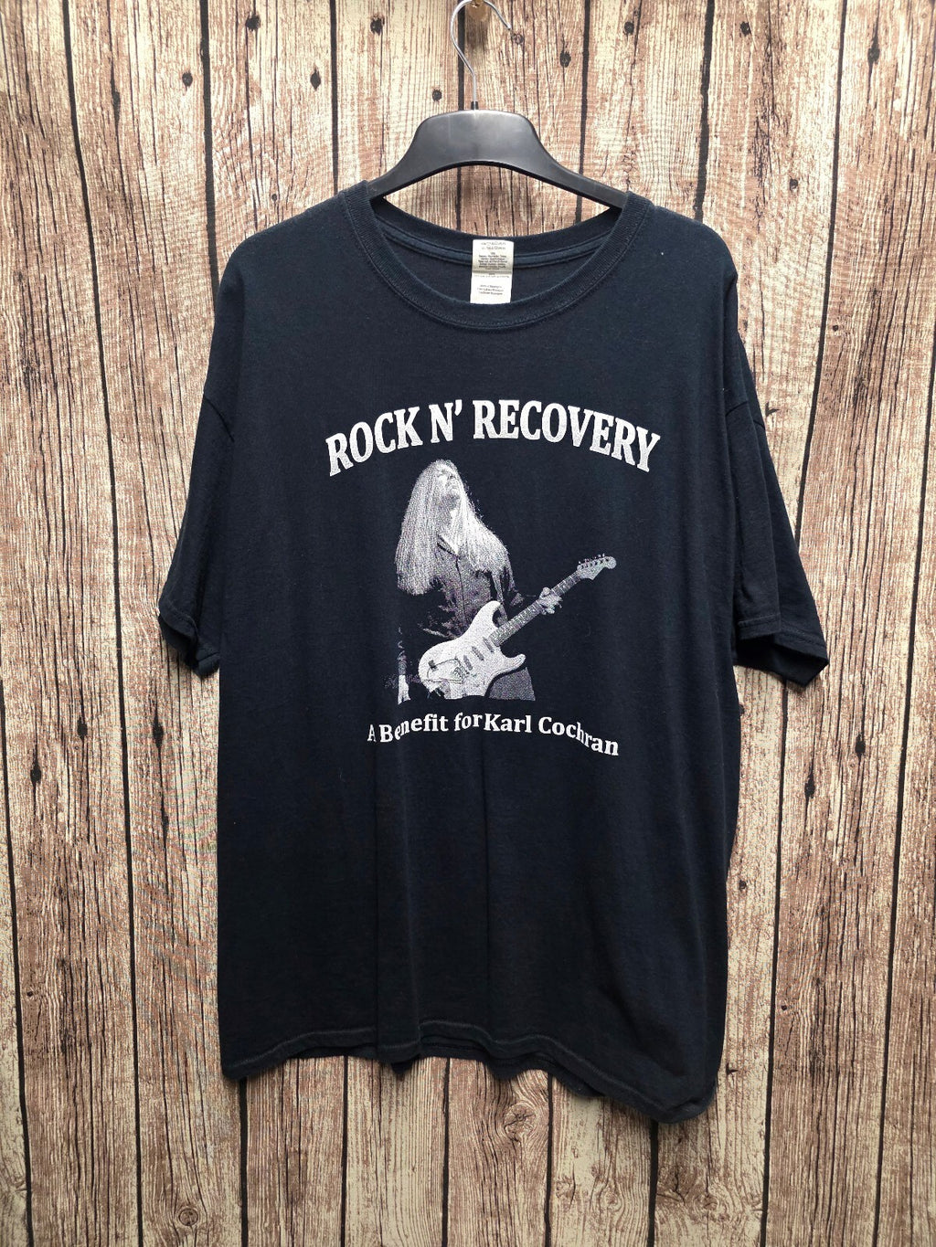 Rock n Recovery Benefit T Shirt Black XL BSCL74