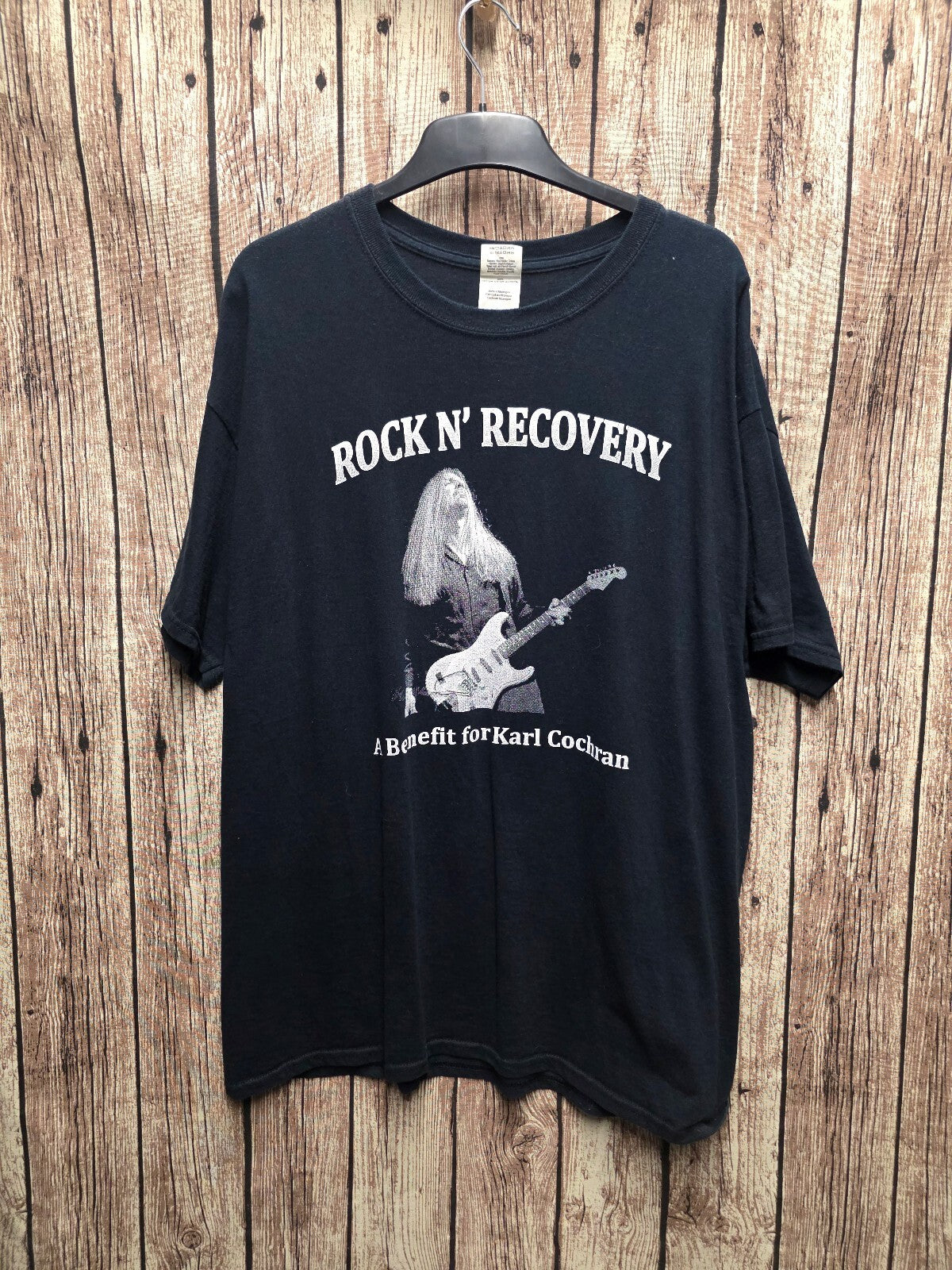 Rock n Recovery Benefit T Shirt Black XL BSCL74