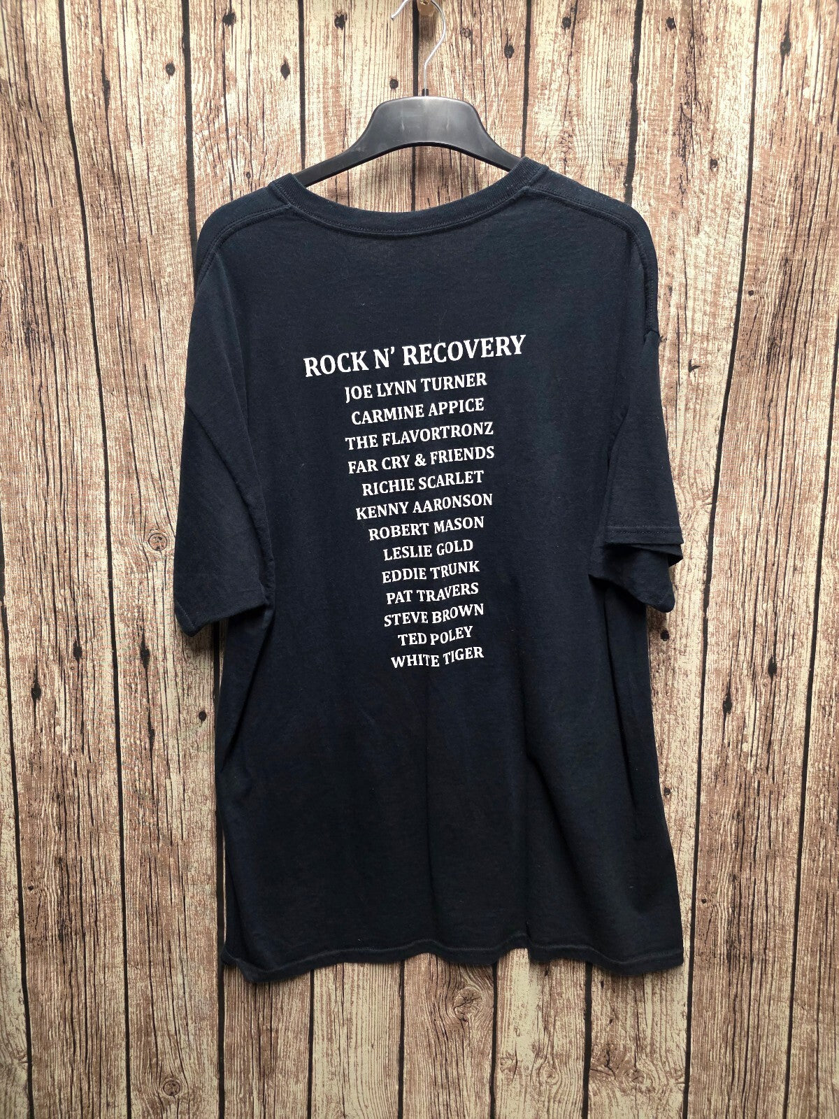 Rock n Recovery Benefit T Shirt Black XL BSCL74