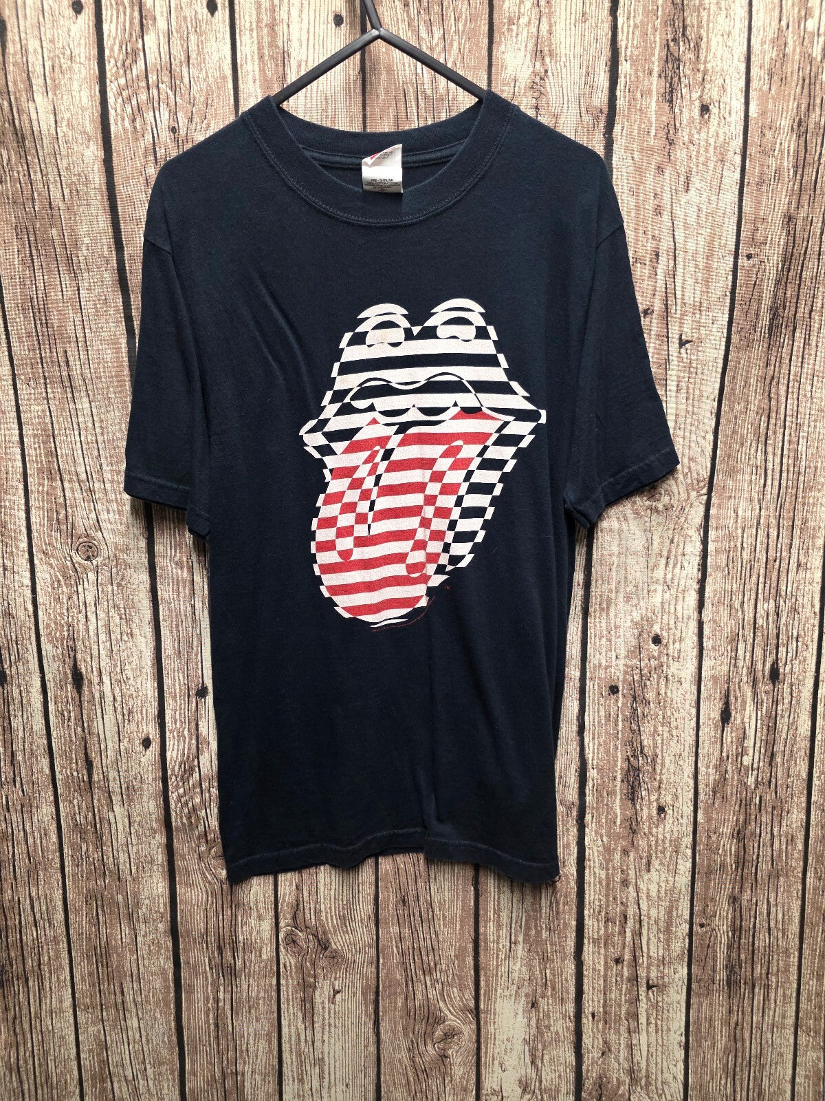 Rolling Stones Checkered Tongue T Shirt Black S BSCL77