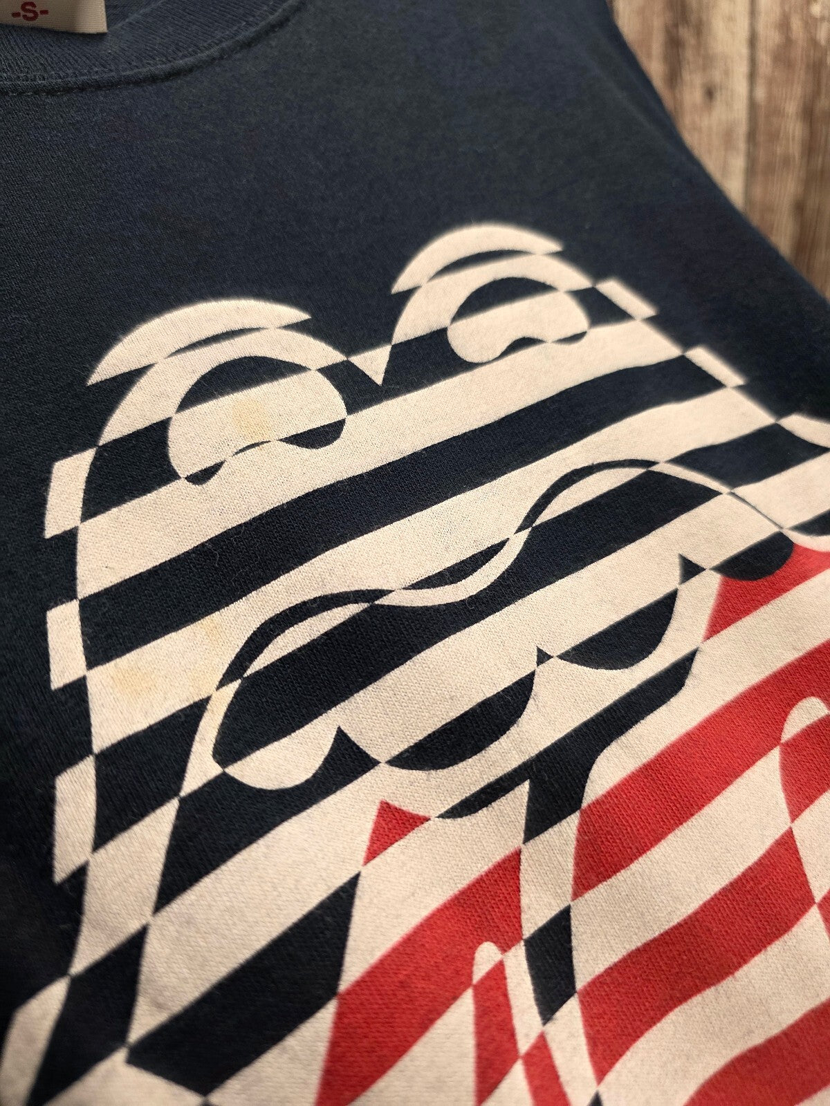 Rolling Stones Checkered Tongue T Shirt Black S BSCL77