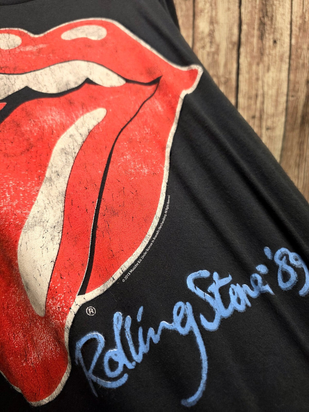 Rolling Stones Tongue T Shirt Black B SCL83