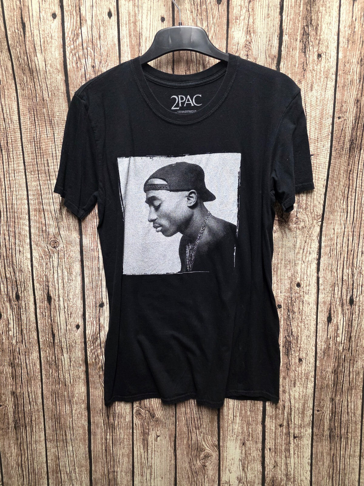 2Pac Portrait T Shirt Black B SCL84