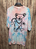 Grateful Dead Tie Dye T Shirt Pink Blue XL BSCL85