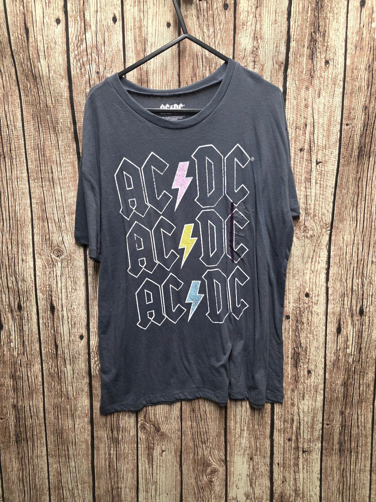 AC DC Graphic T Shirt Charcoal XL BSCL90
