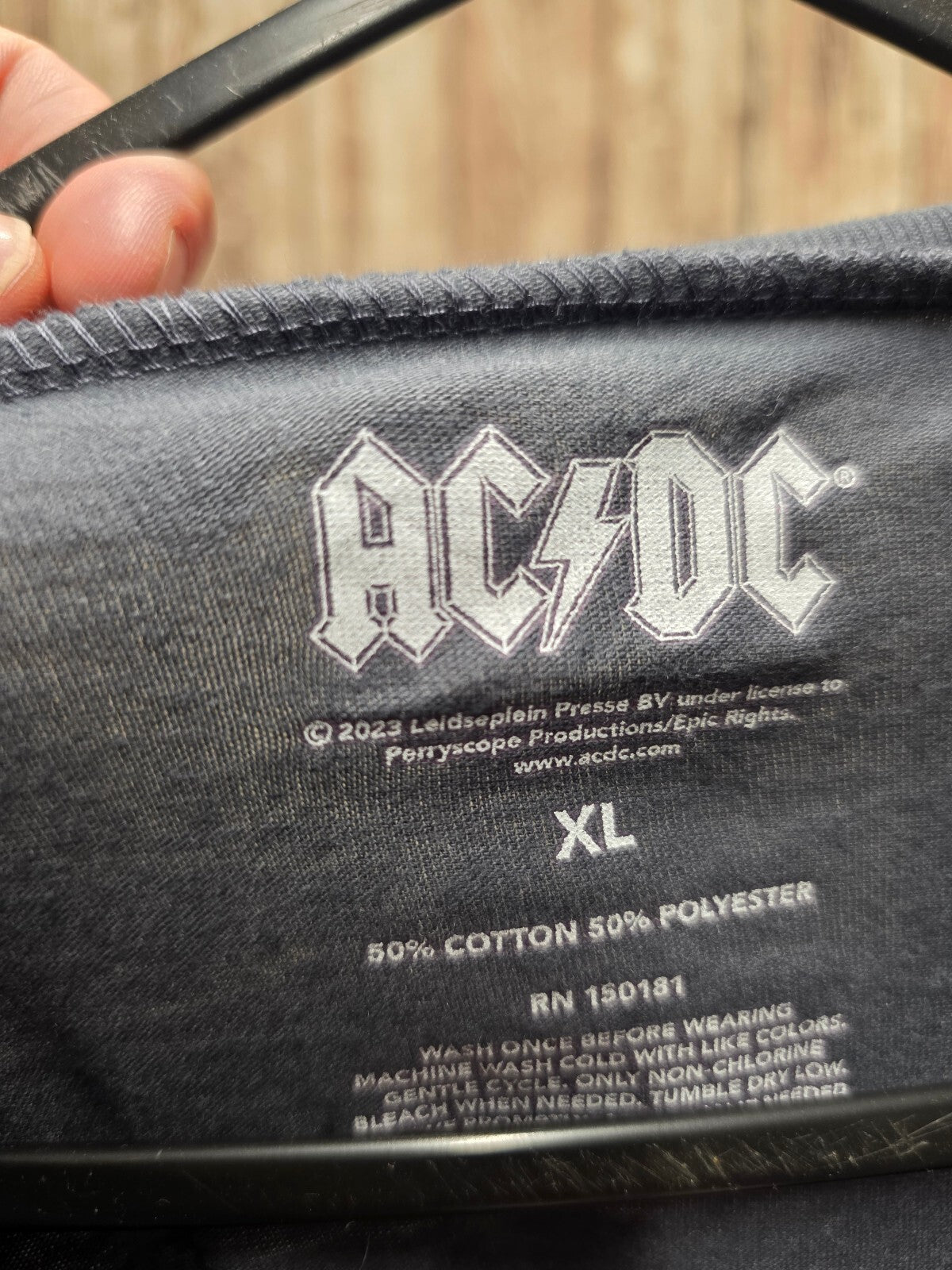 AC DC Graphic T Shirt Charcoal XL BSCL90
