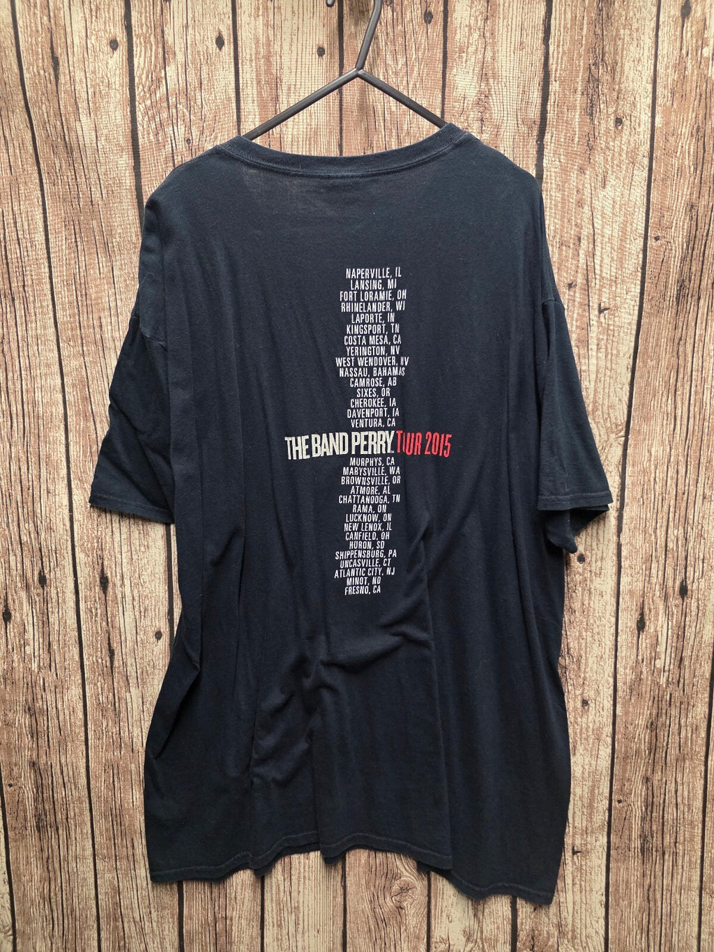 The Band Perry Tour 2015 T Shirt Black XL BSCL92