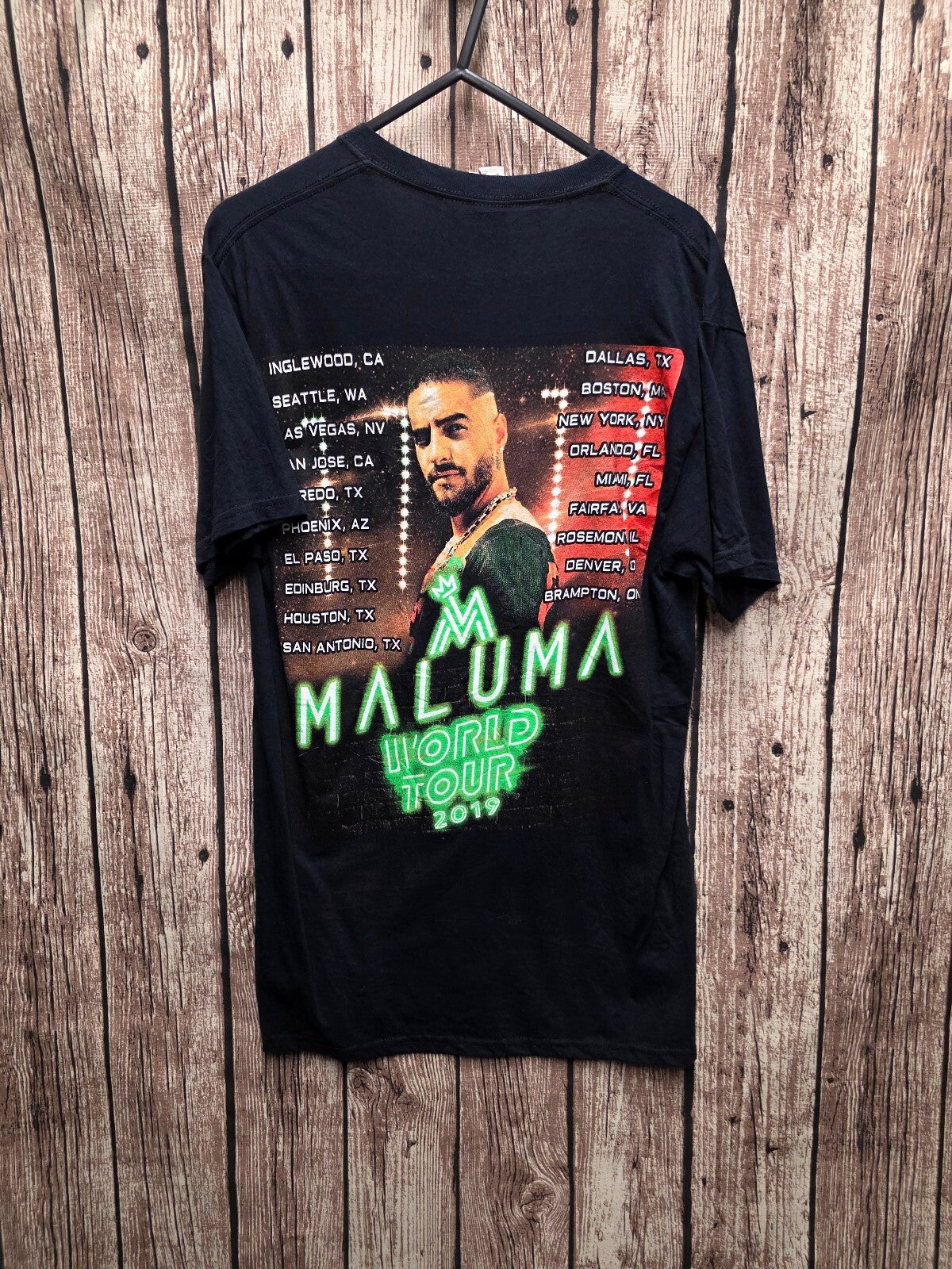 Maluma World Tour T Shirt Black S BSCL102