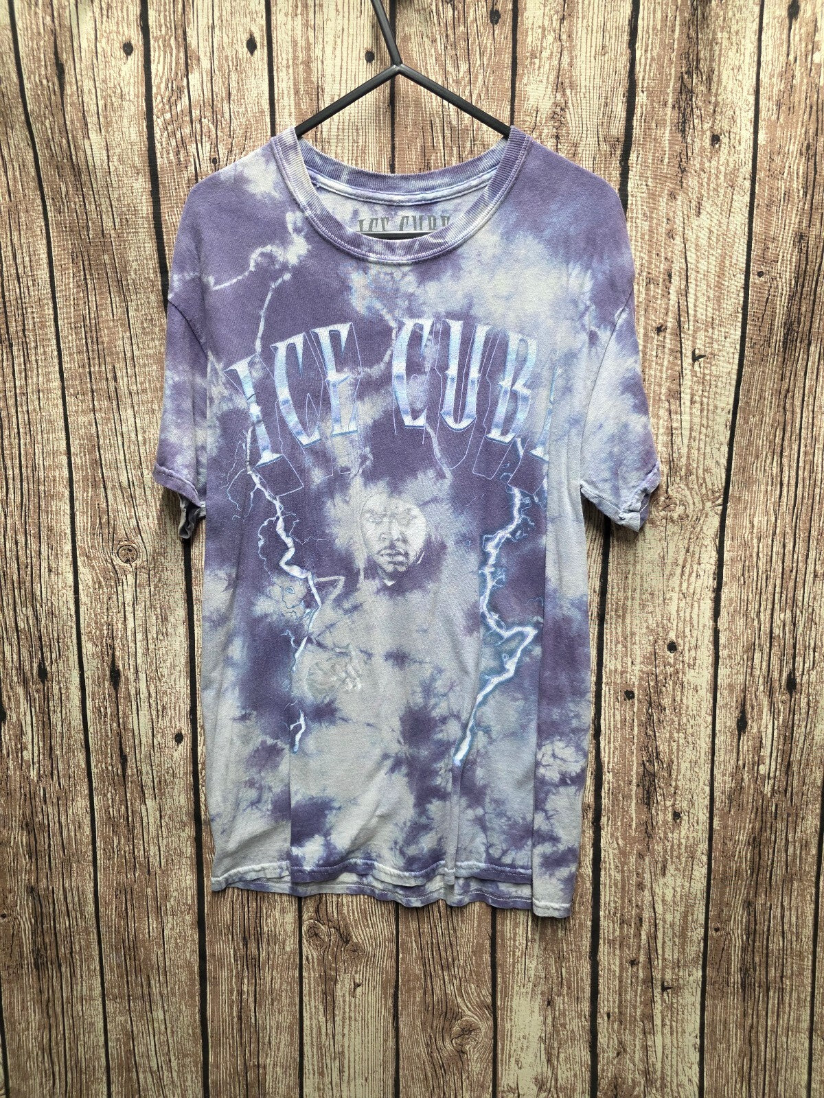 Ice Cube Tie Dye Graphic T Shirt Purple BSCL104