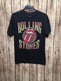 Rolling Stones Tongue Graphic T Shirt Black S BSCL113