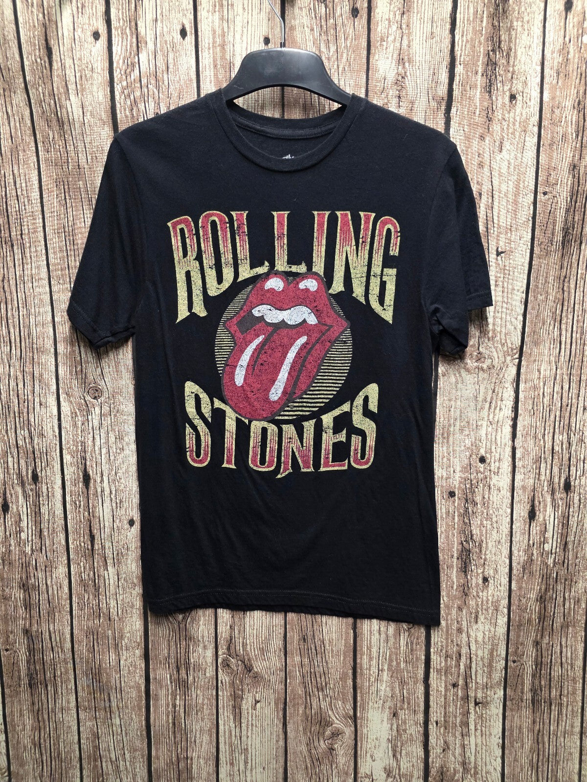 Rolling Stones Tongue Graphic T Shirt Black S BSCL113