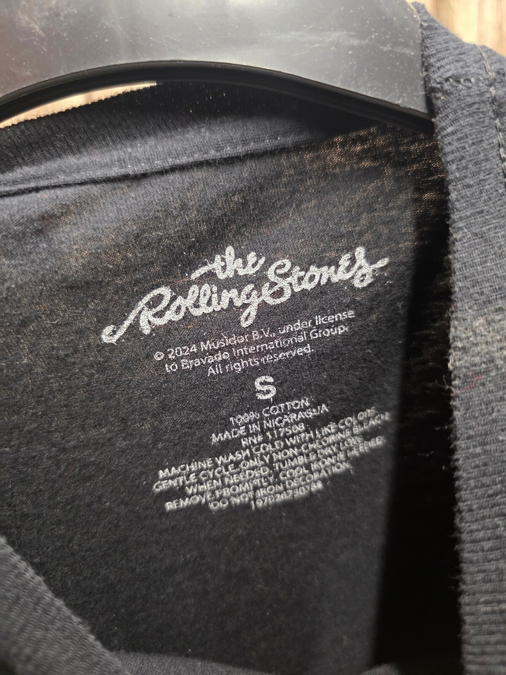 Rolling Stones Tongue Graphic T Shirt Black S BSCL113