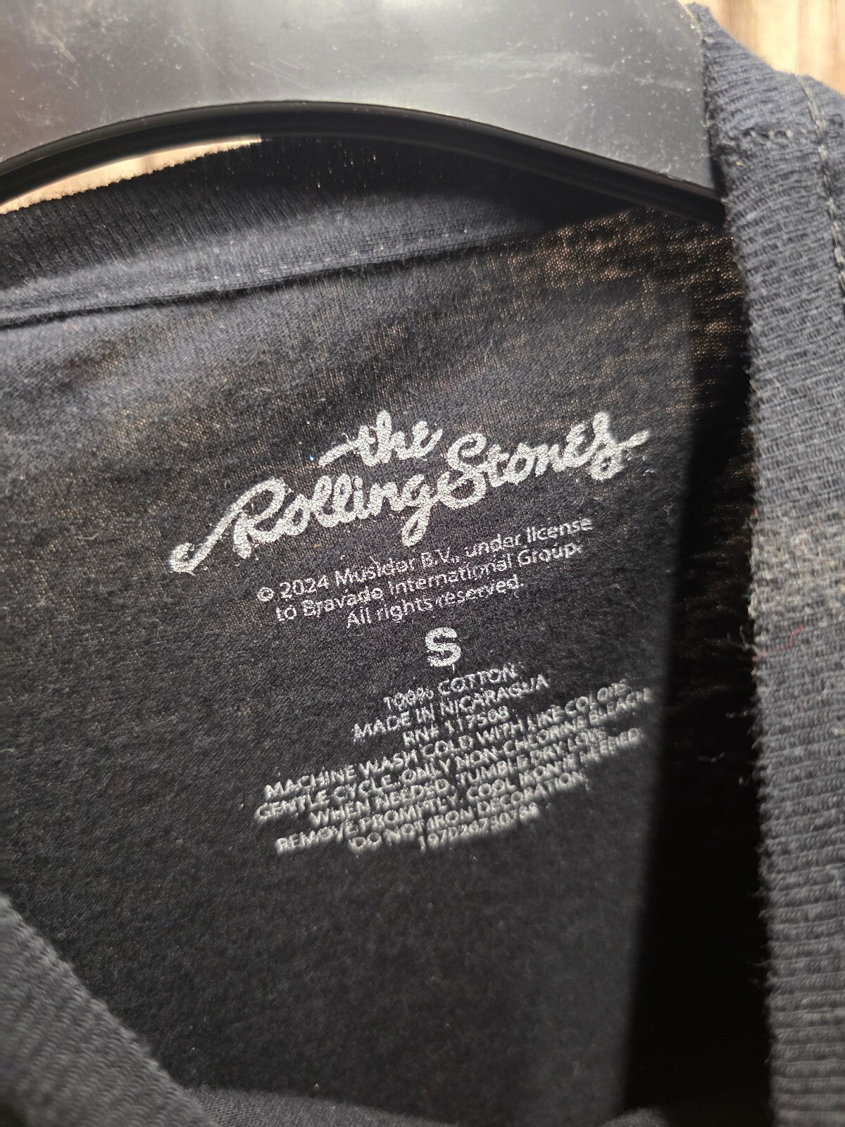 Rolling Stones Tongue Graphic T Shirt Black S BSCL113