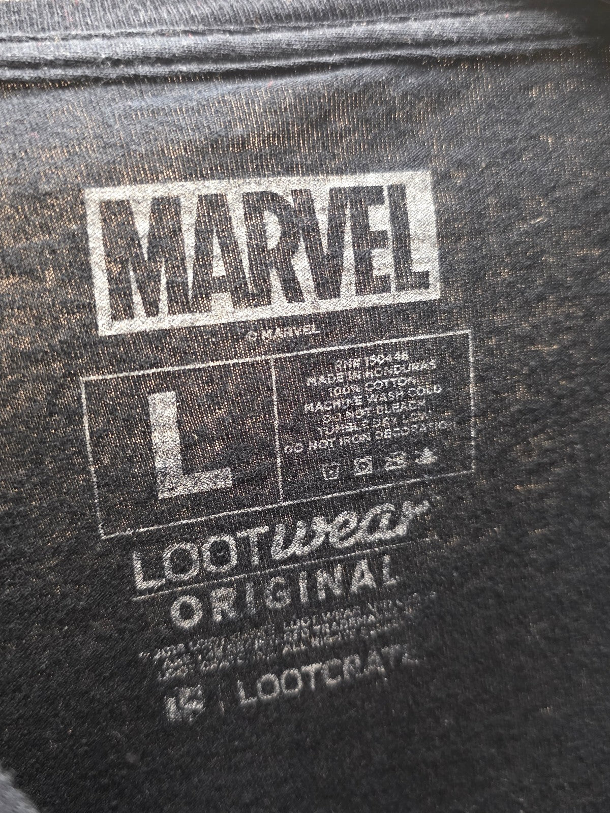 Marvel Wasp Graphic T Shirt Black Size L BSCL116