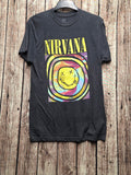 Nirvana Smiley Graphic T Shirt Black BSCL117