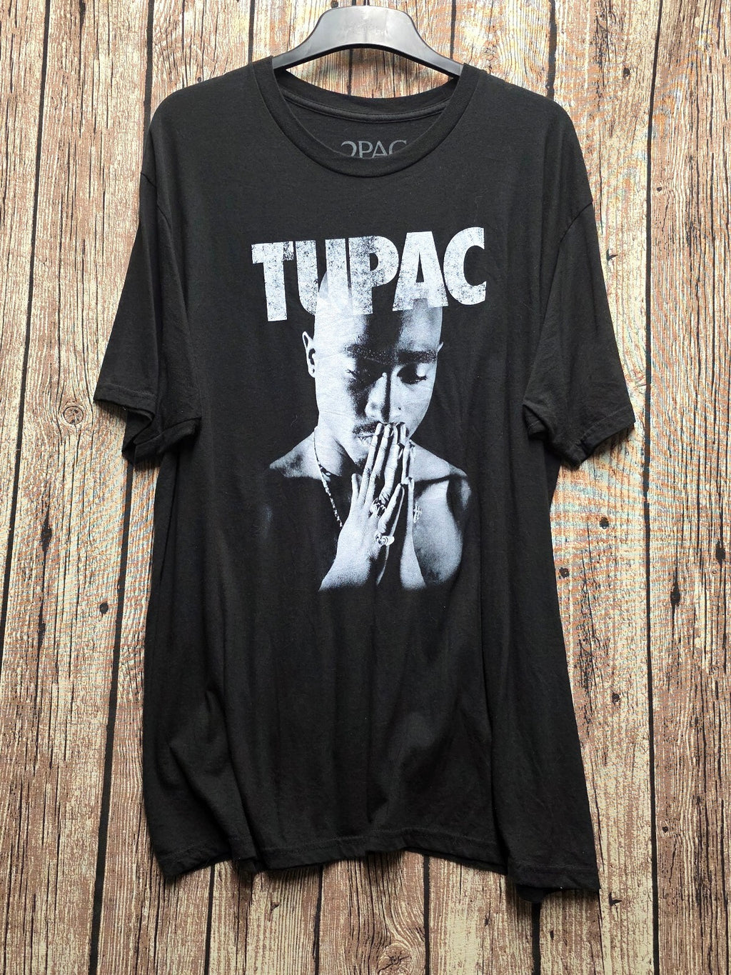 2Pac Portrait Graphic T Shirt Black XL BSCL118