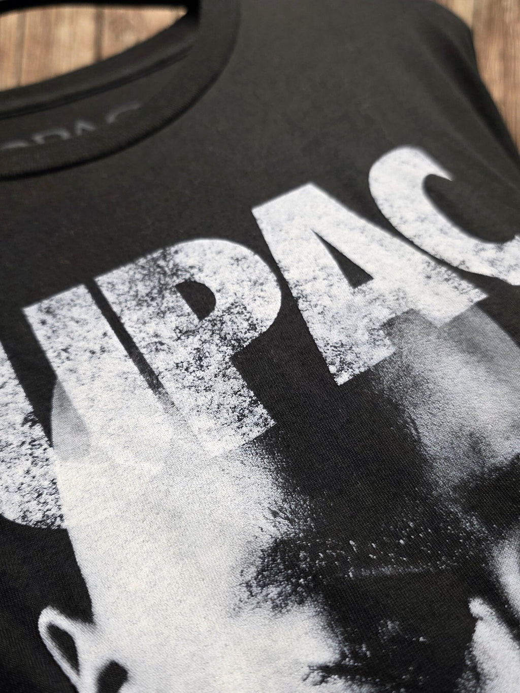 2Pac Portrait Graphic T Shirt Black XL BSCL118