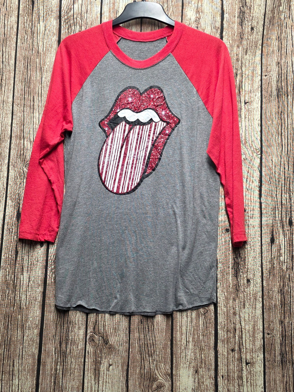 Rolling Stones Tongue Graphic Raglan T Shirt BSCL120