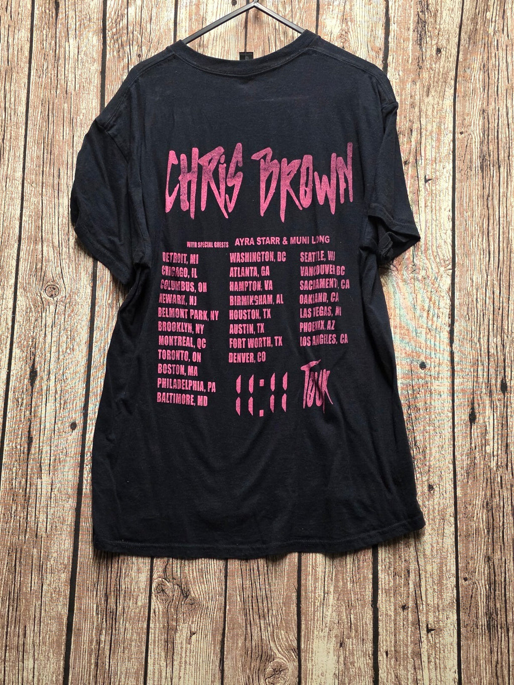 Chris Brown 11:11 Tour Graphic T Shirt Black BSCL131