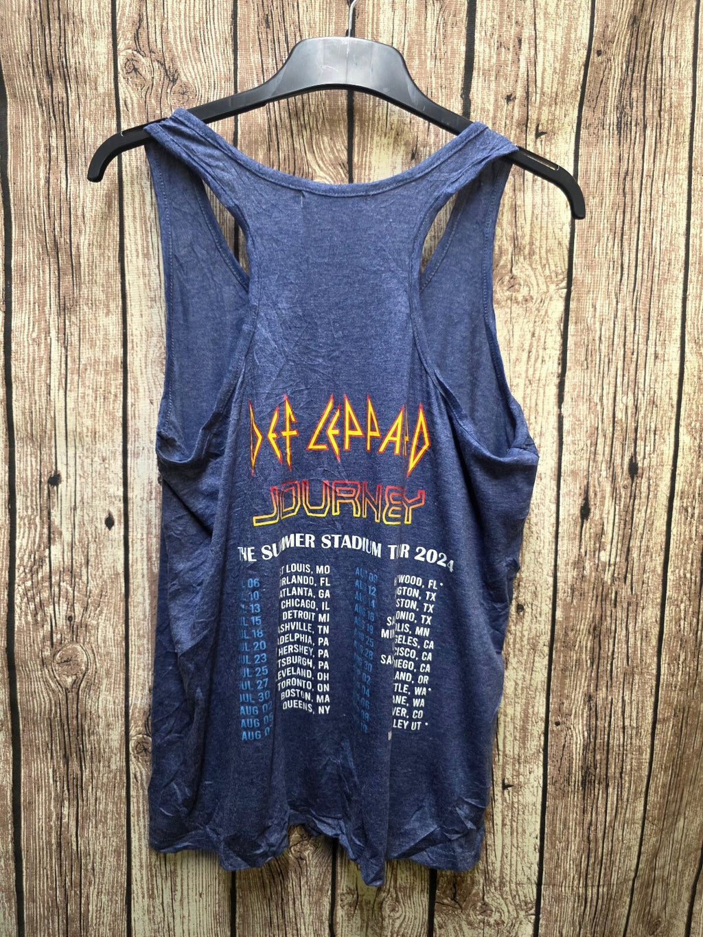 Def Leppard Journey Tour Tank Top Blue Size M MX702