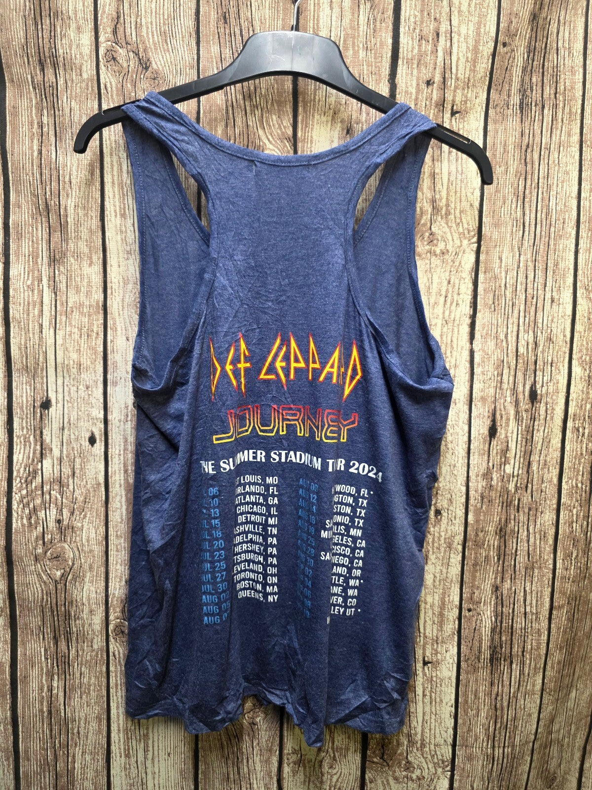 Def Leppard Journey Tour Tank Top Blue Size M MX702
