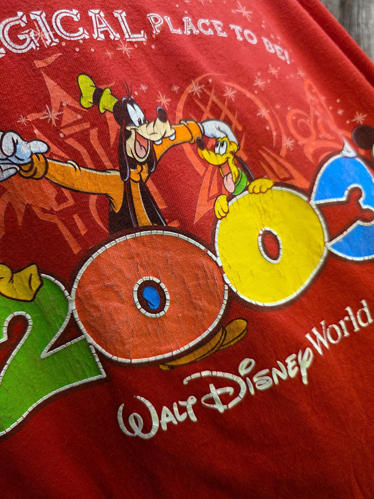 Walt Disney World 2003 Graphic T Shirt Red MX703