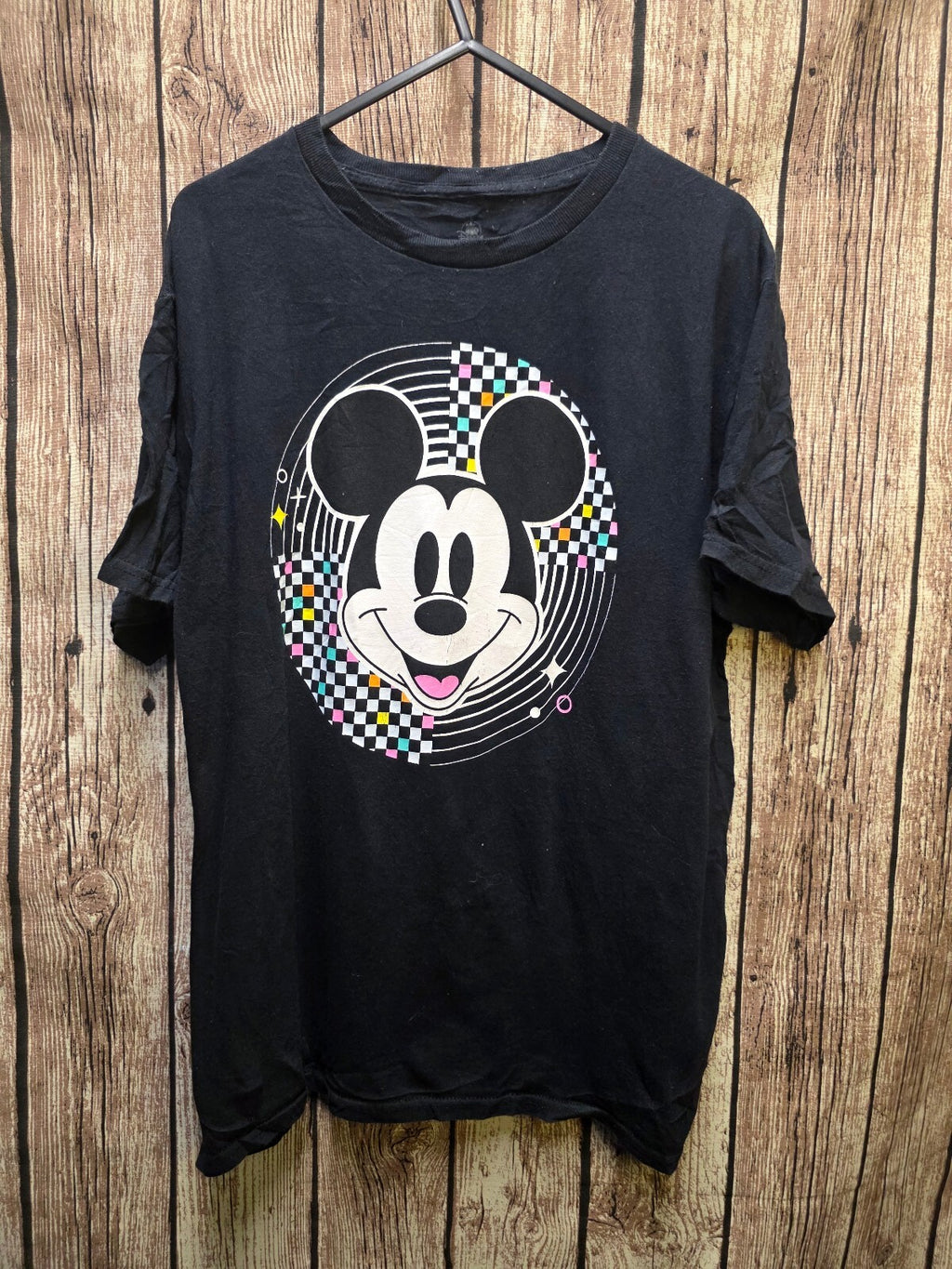 Disney Mickey Mouse Graphic T Shirt Black Size MX705