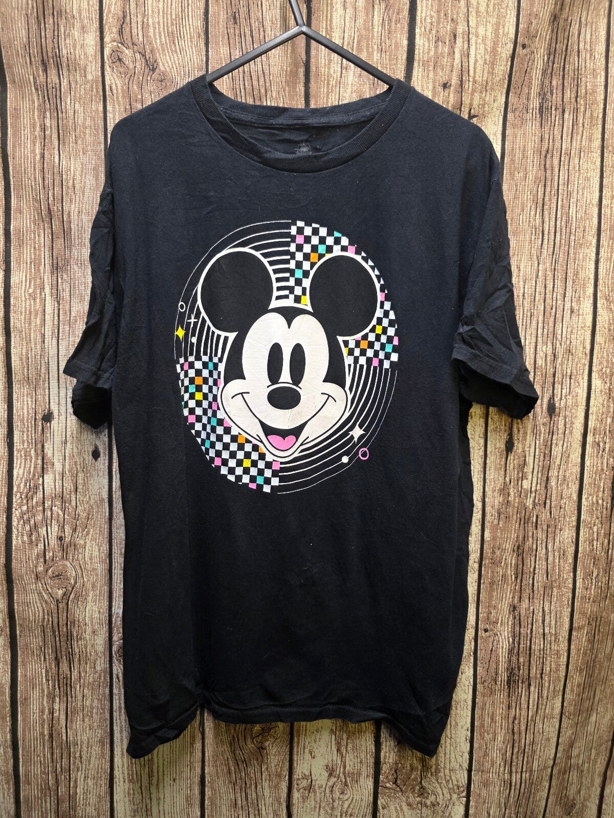 Disney Mickey Mouse Graphic T Shirt Black Size MX705