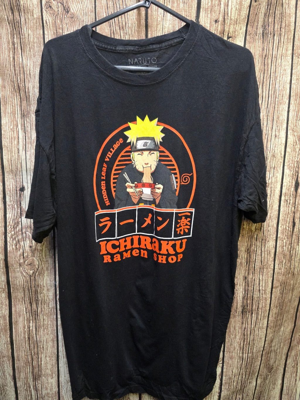 Naruto Ichiraku Ramen Shop T Shirt Black Size XL MX706