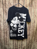Disney Mickey Mouse Graphic T Shirt Black MX712