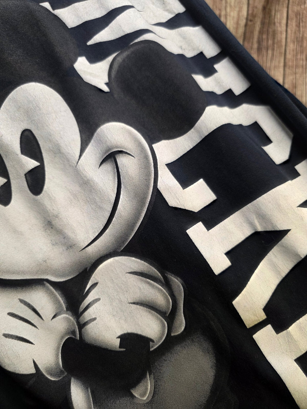 Disney Mickey Mouse Graphic T Shirt Black MX712