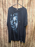 Wolf Graphic T Shirt Black MX720