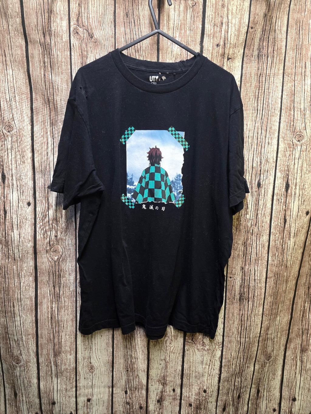 Uniqlo Demon Slayer Graphic T Shirt Black MX723
