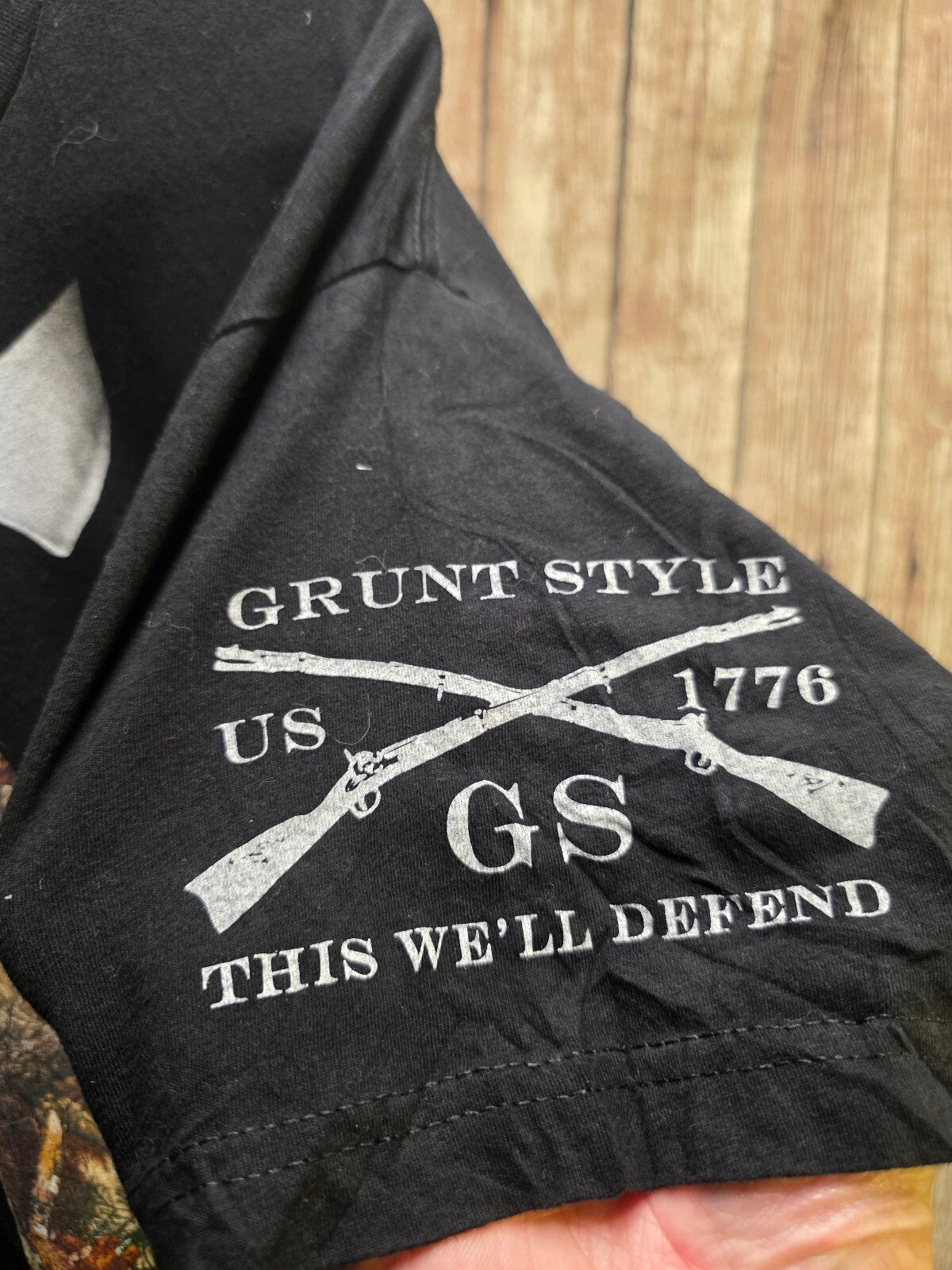 Grunt Style T Shirt Black Tie Print MX729