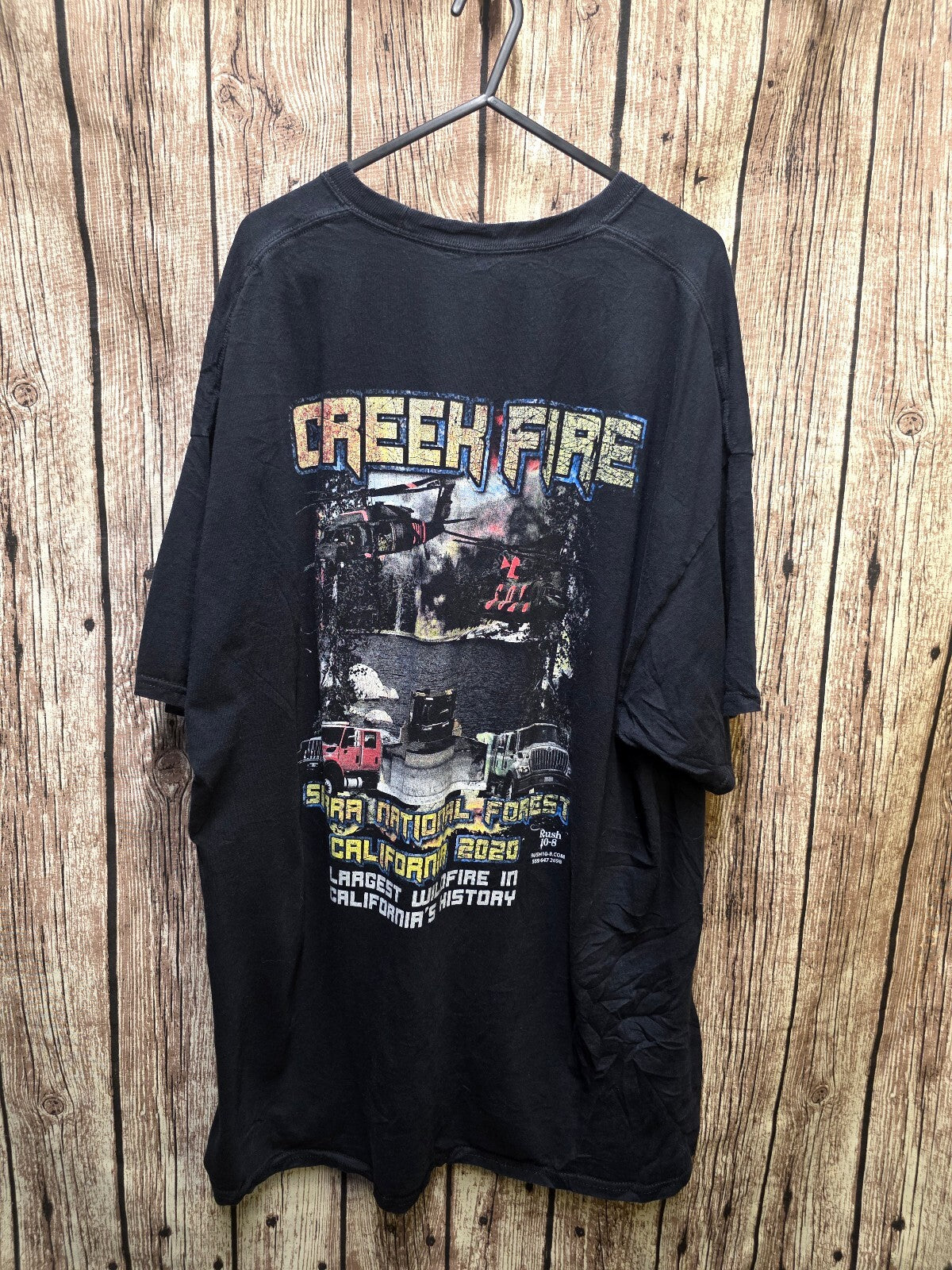 Creek Fire Sierra National Forest T Shirt Black 2XL MX734