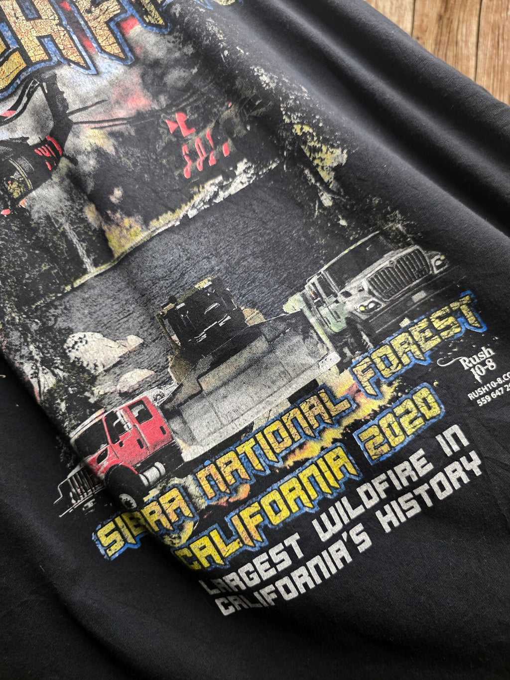 Creek Fire Sierra National Forest T Shirt Black 2XL MX734