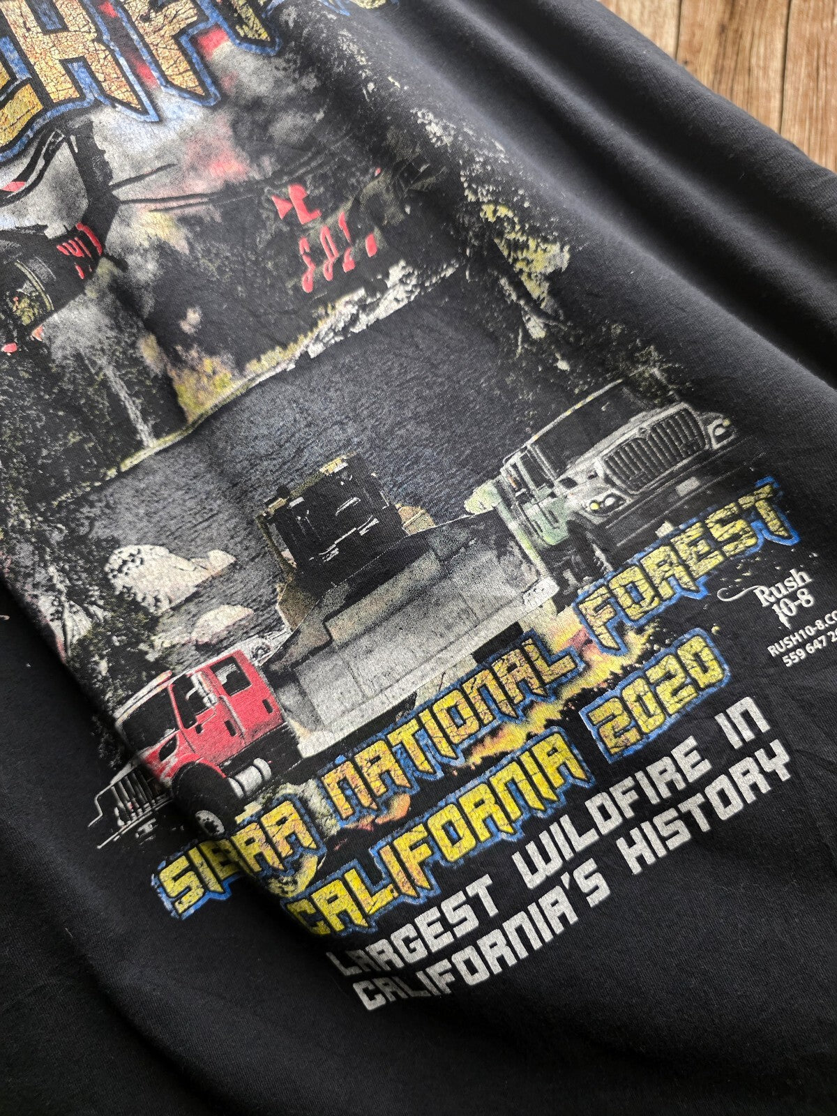 Creek Fire Sierra National Forest T Shirt Black 2XL MX734