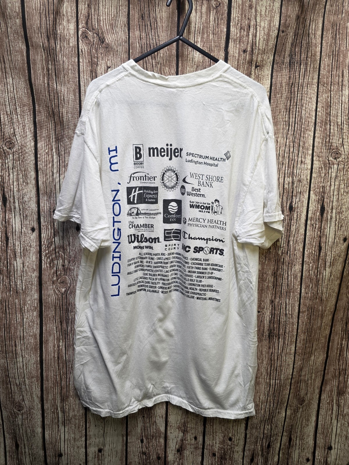 2016 Gus Macker Basketball Graphic T Shirt Cream MX750