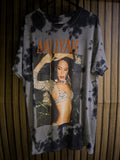 Ripple Aaliyah Graphic T Shirt Tie Dye Black Grey Regular M